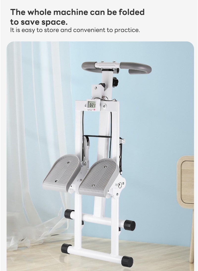 إي تي جي جهاز تسلق السلالم متعدد الوظائف للاستخدام الداخلي، قابل للطي، دواسة قابلة للتعديل بثلاث سرعات، قدرة تحمل تصل إلى 150 كجم، مزود بجهاز إلكتروني - Image 3